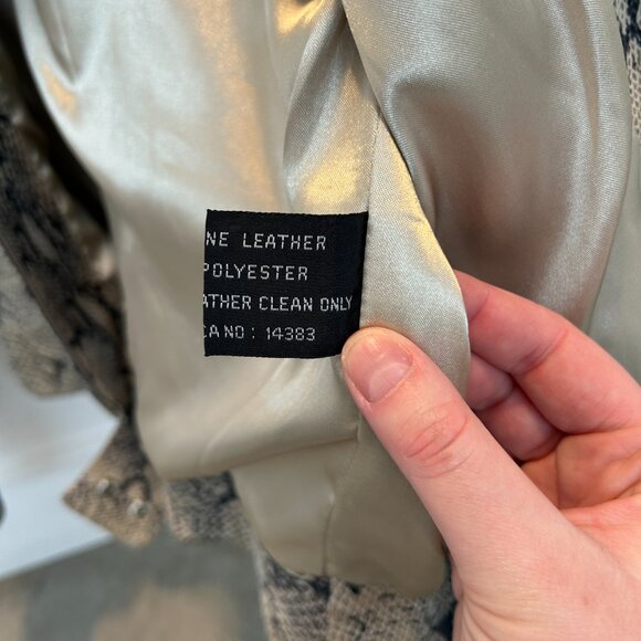 Genuine Leather Python Jacket - Vintage - Picture 5 of 6